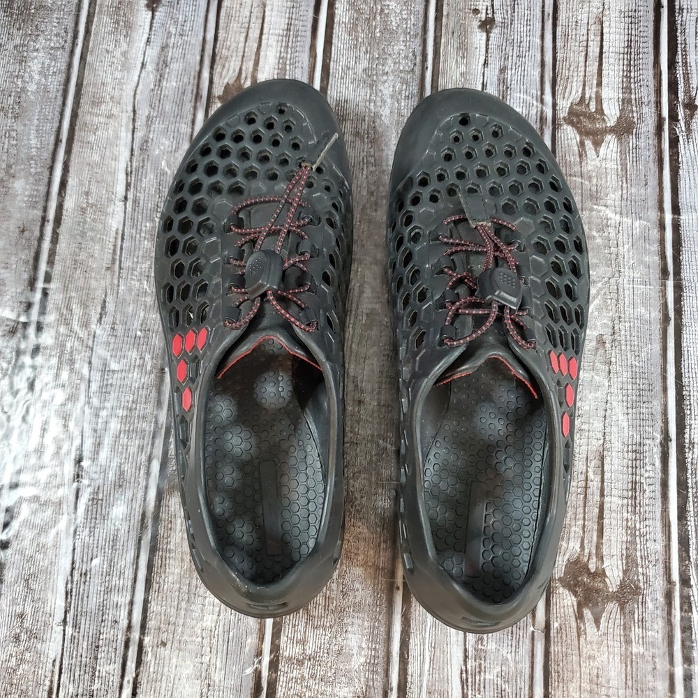 Vivobarefoot Unisex Ultra II Black Red Barefoot Water Shoes Cinch Closure Sz 40L - Picture 6 of 8